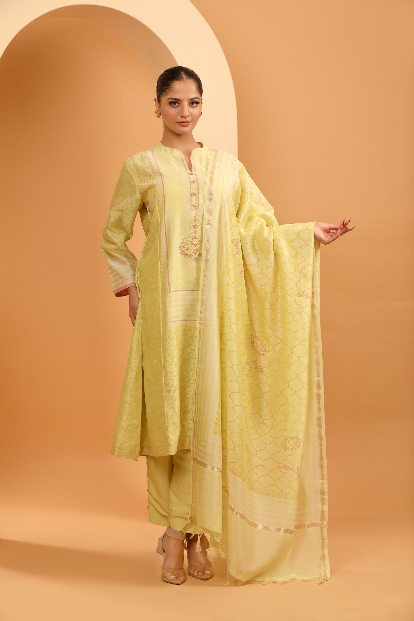 LIME GREEN KURTA SET