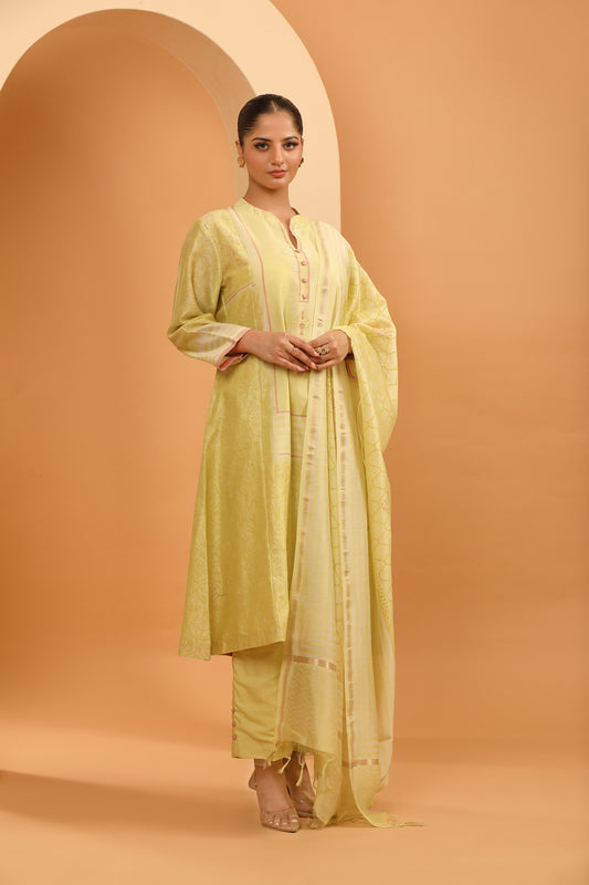 LIME GREEN KURTA SET