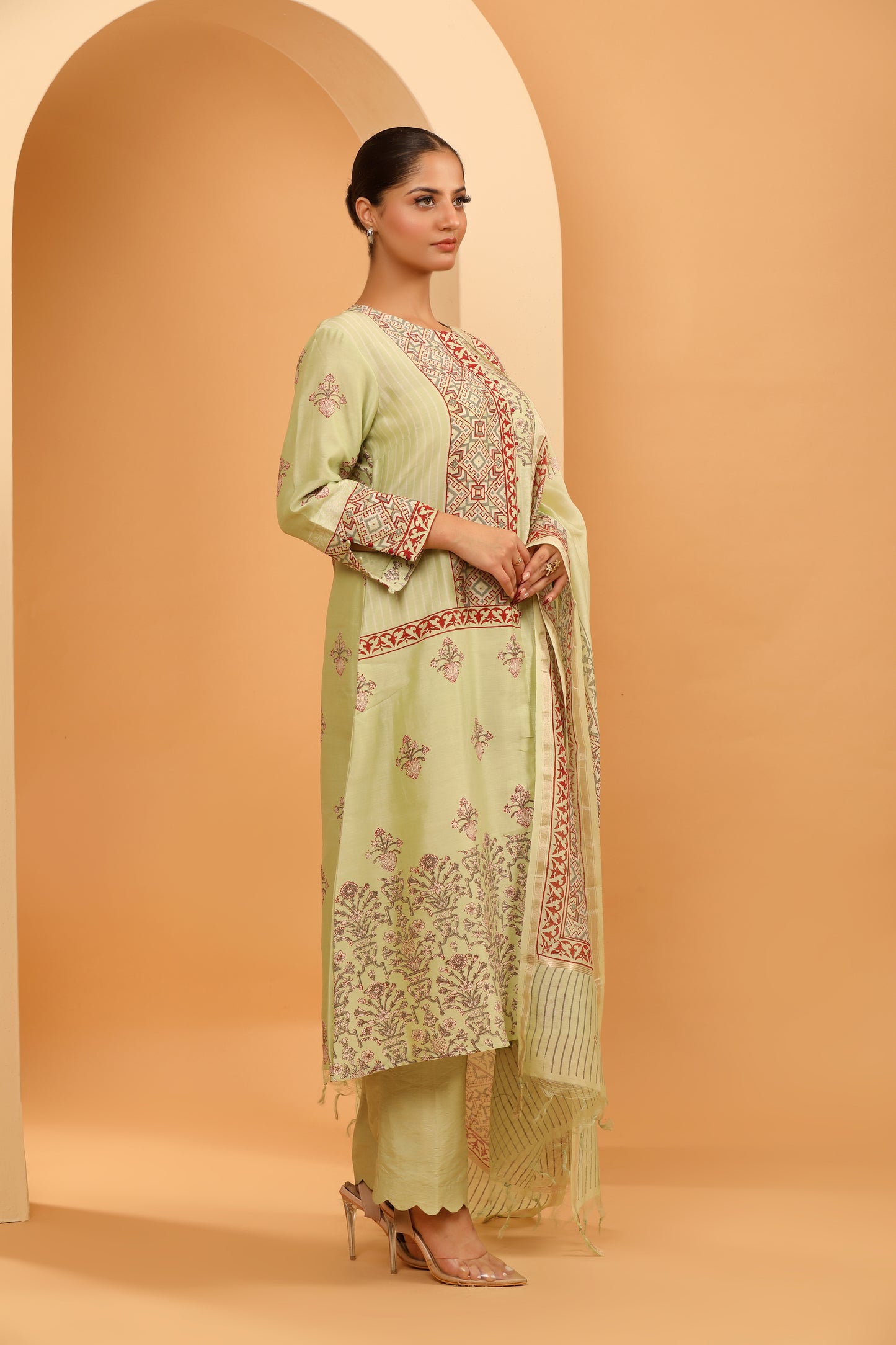 PISTA GREEN KURTA SET