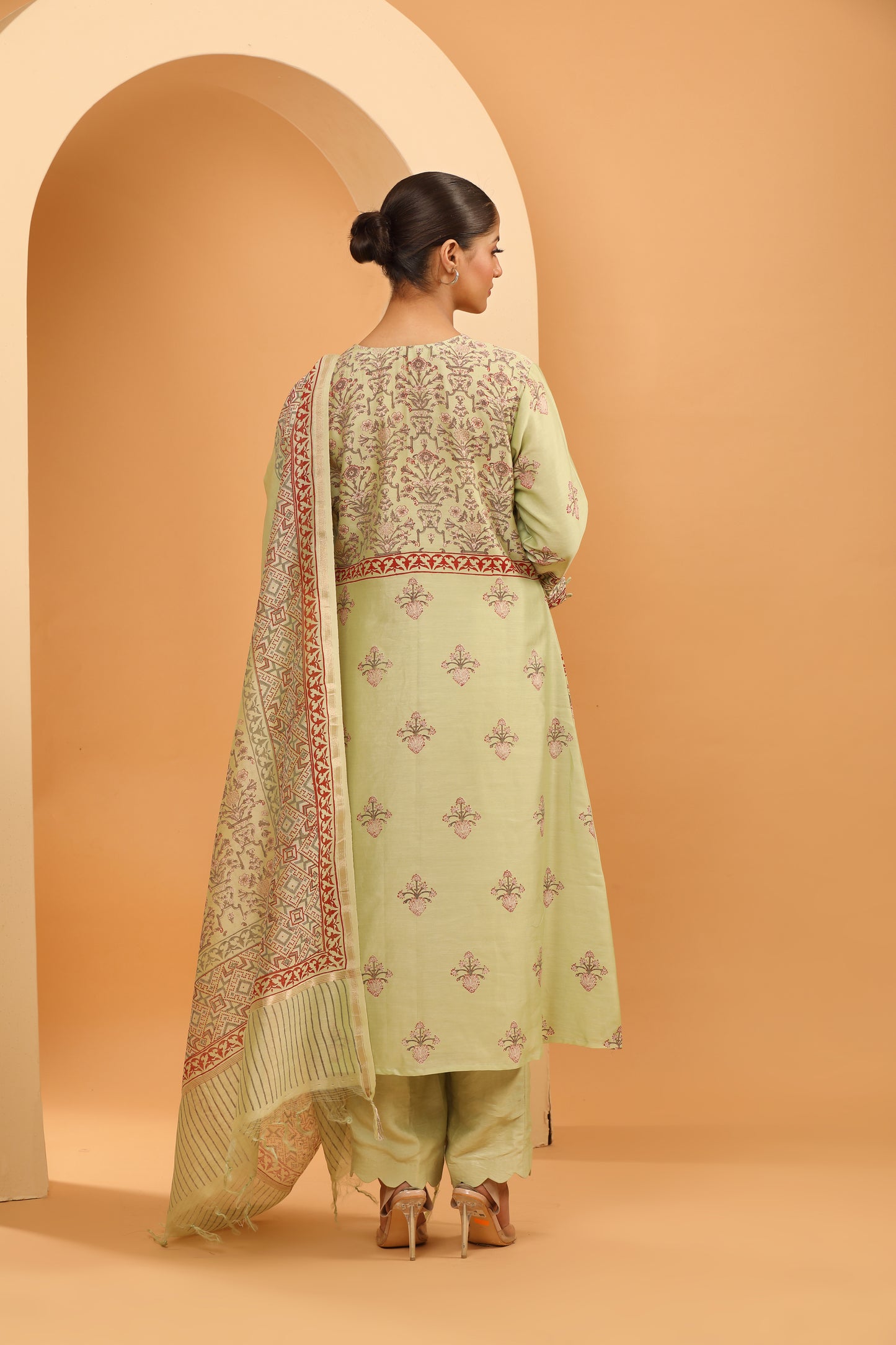 PISTA GREEN KURTA SET