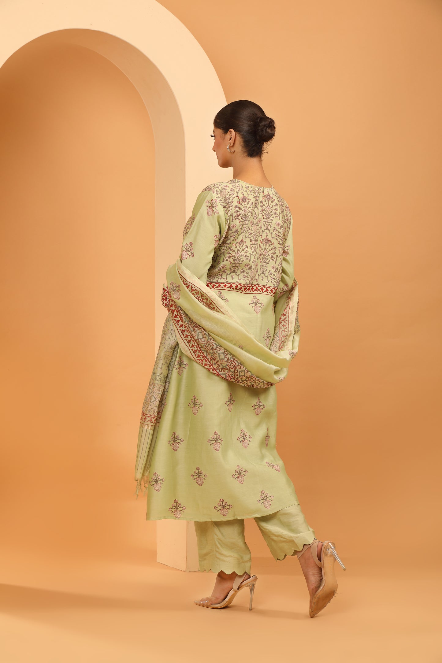 PISTA GREEN KURTA SET