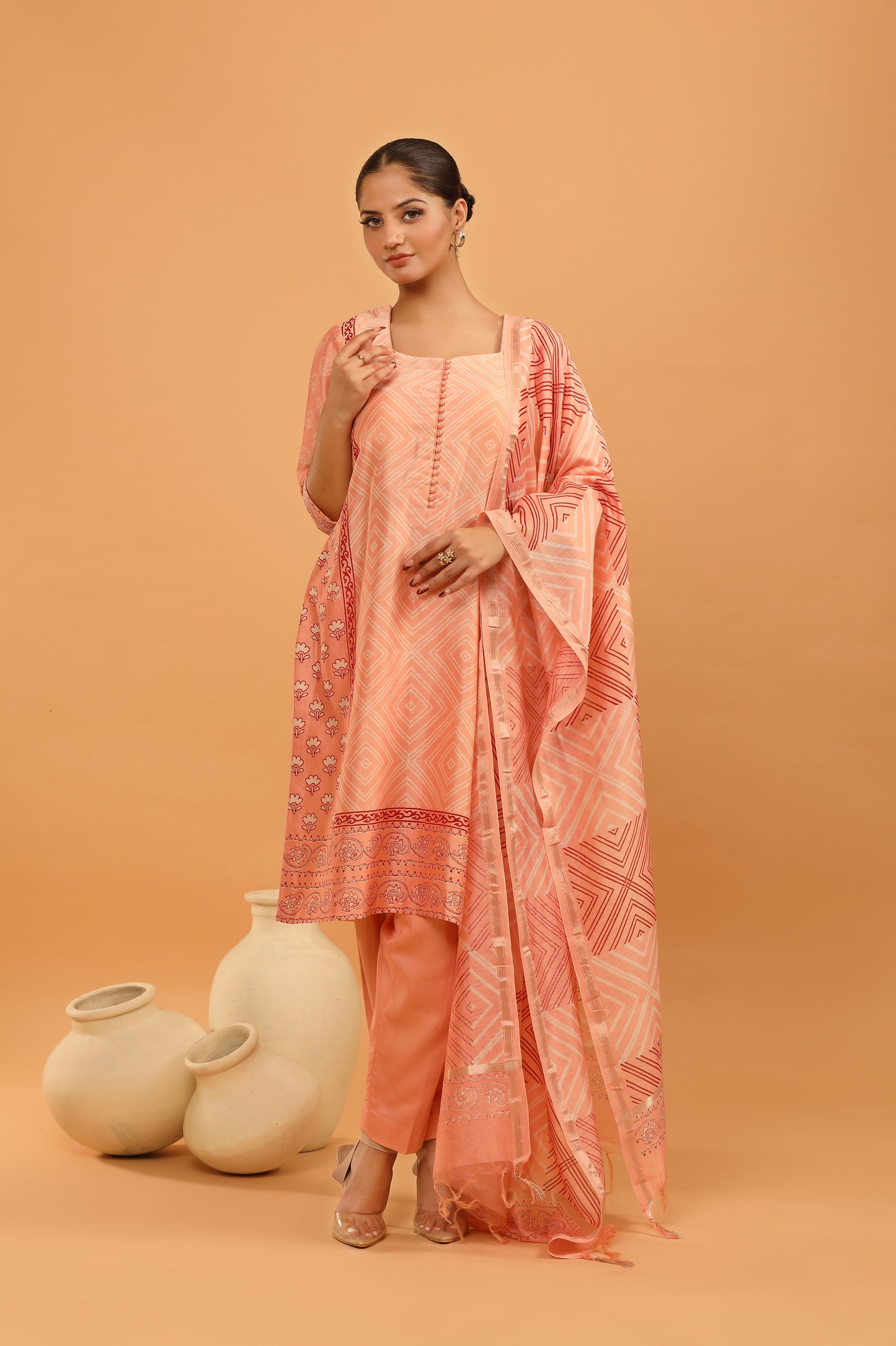 PEACH PARADISE KURTA SET