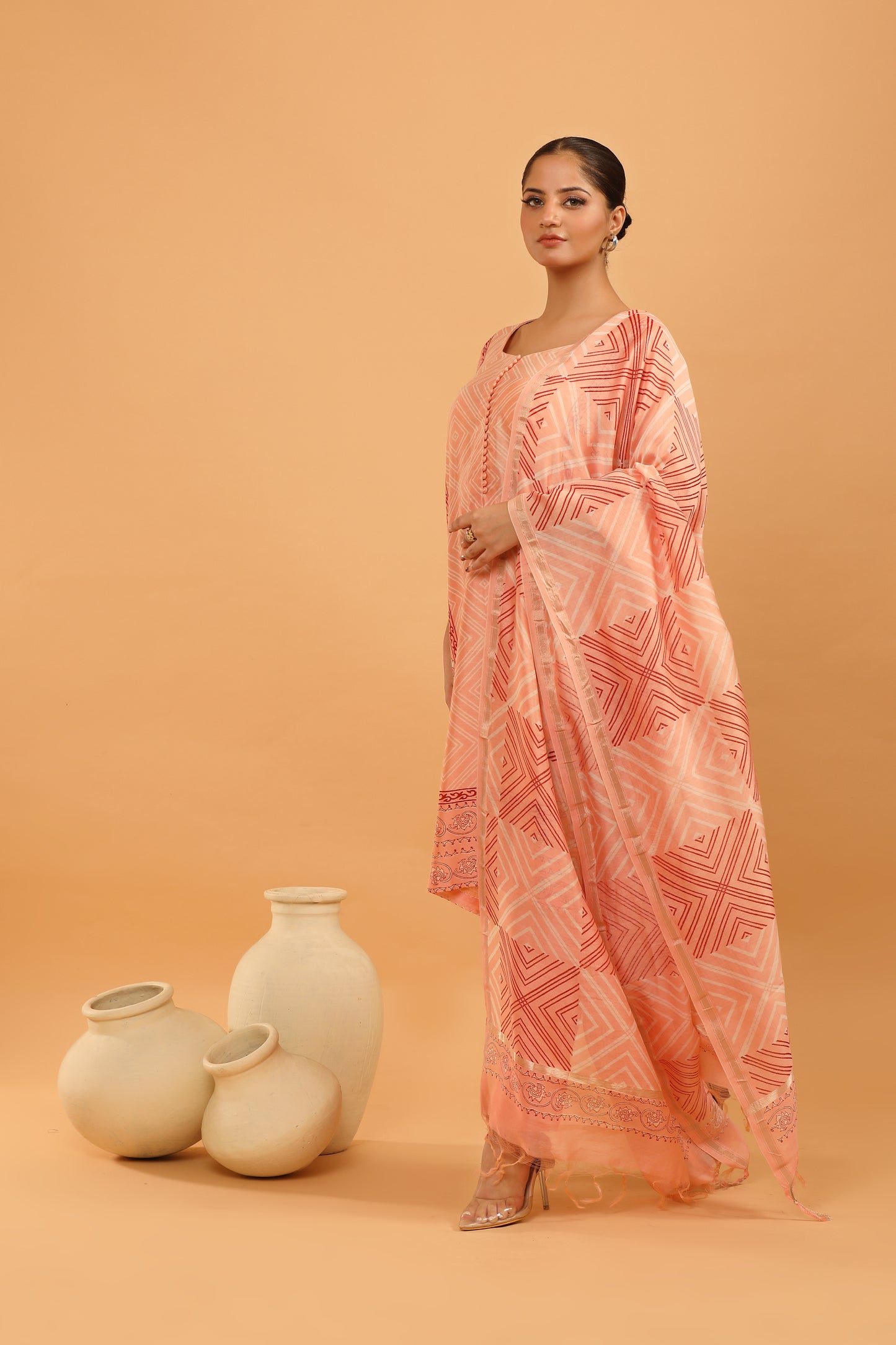 PEACH PARADISE KURTA SET